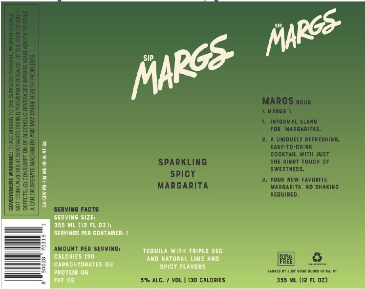 TABC label artwork for SIPMARGS SPARKLING SPICY MARGARITA