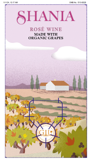 TABC label artwork for SHANIA ROSE ORG