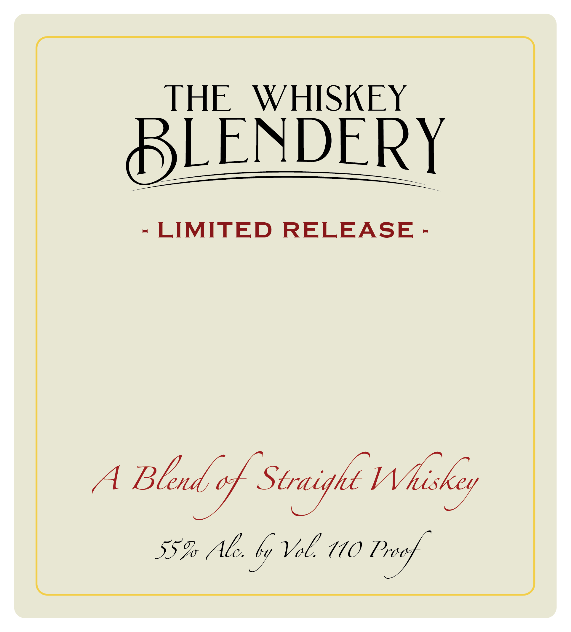 TABC label artwork for The Whiskey Blendery Limited Release
