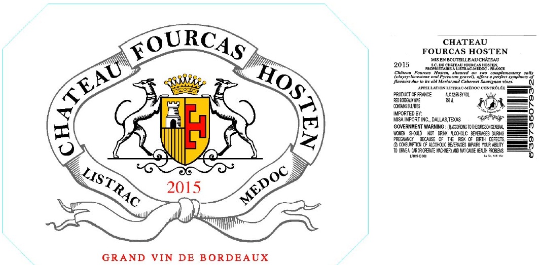 TABC label artwork for CHATEAU FORCAS HOSTEN LISTRAC MEDOC