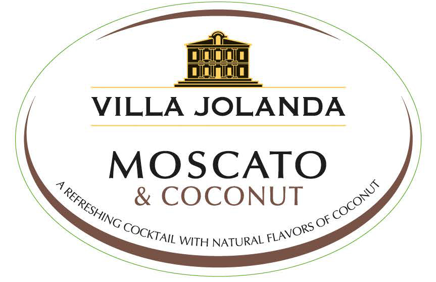 TABC label artwork for Villa Jolanda Moscato & Coconut