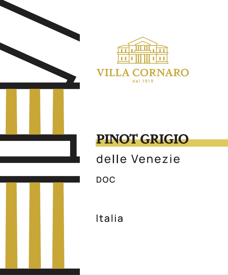 TABC label artwork for Villa Cornaro Pinot Grigio delle Venezie
