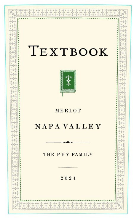 TABC label artwork for Textbook 2024 Napa Valley Merlot