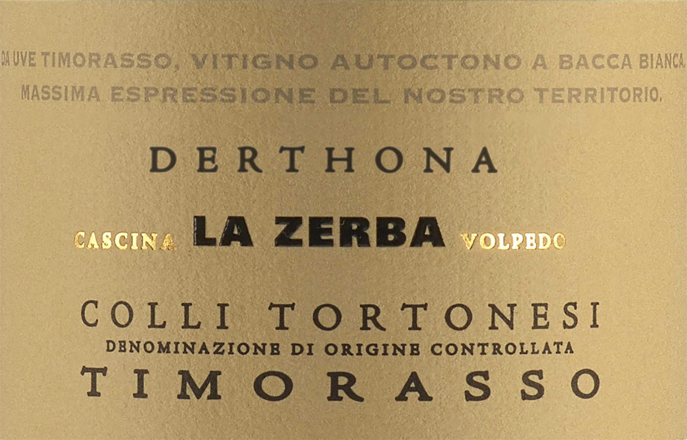 TABC label artwork for Cascina La Zerba Volpedo Tortonesi Timorasso