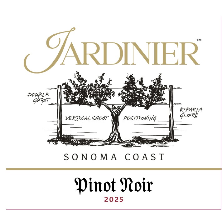 TABC label artwork for Jardinier Sonoma Coast Pinot Noir