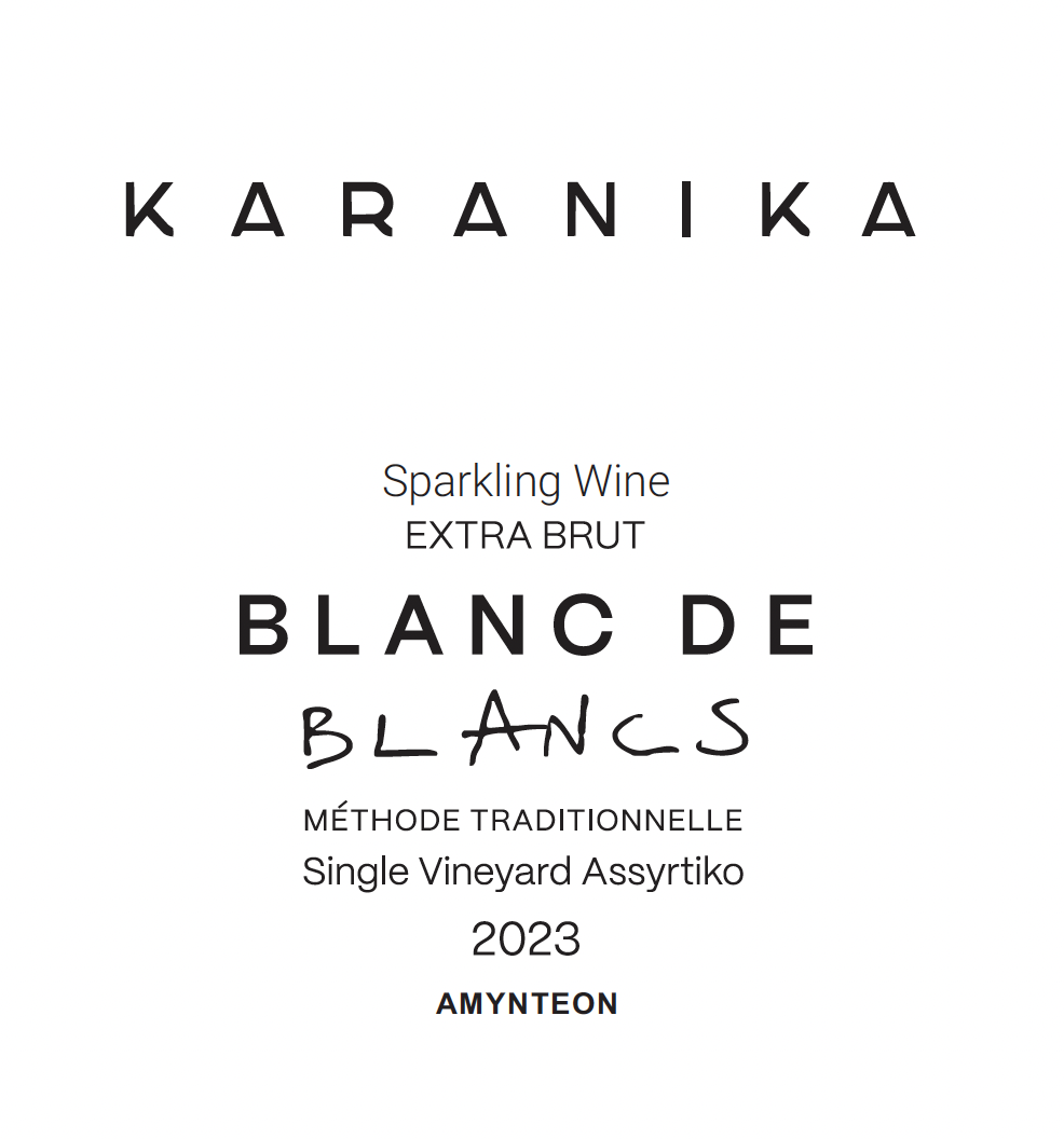TABC label artwork for Karanika Blanc De Blancs