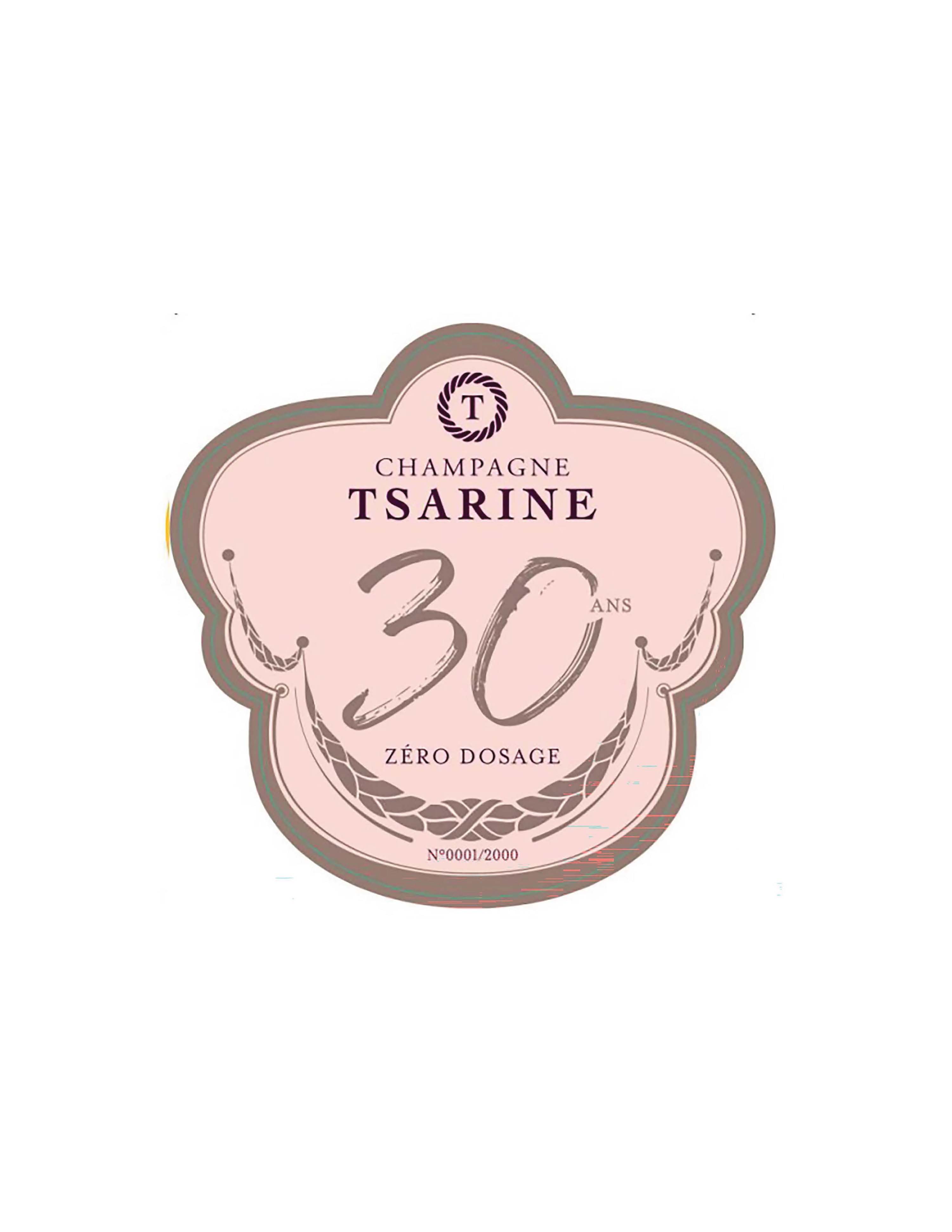 TABC label artwork for Tsarine Zero Dosage Rose Cuvee 30 ans