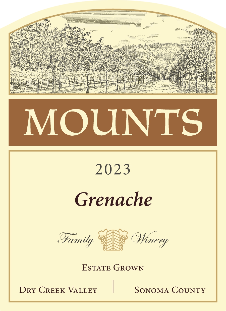 TABC label artwork for Mounts Grenache