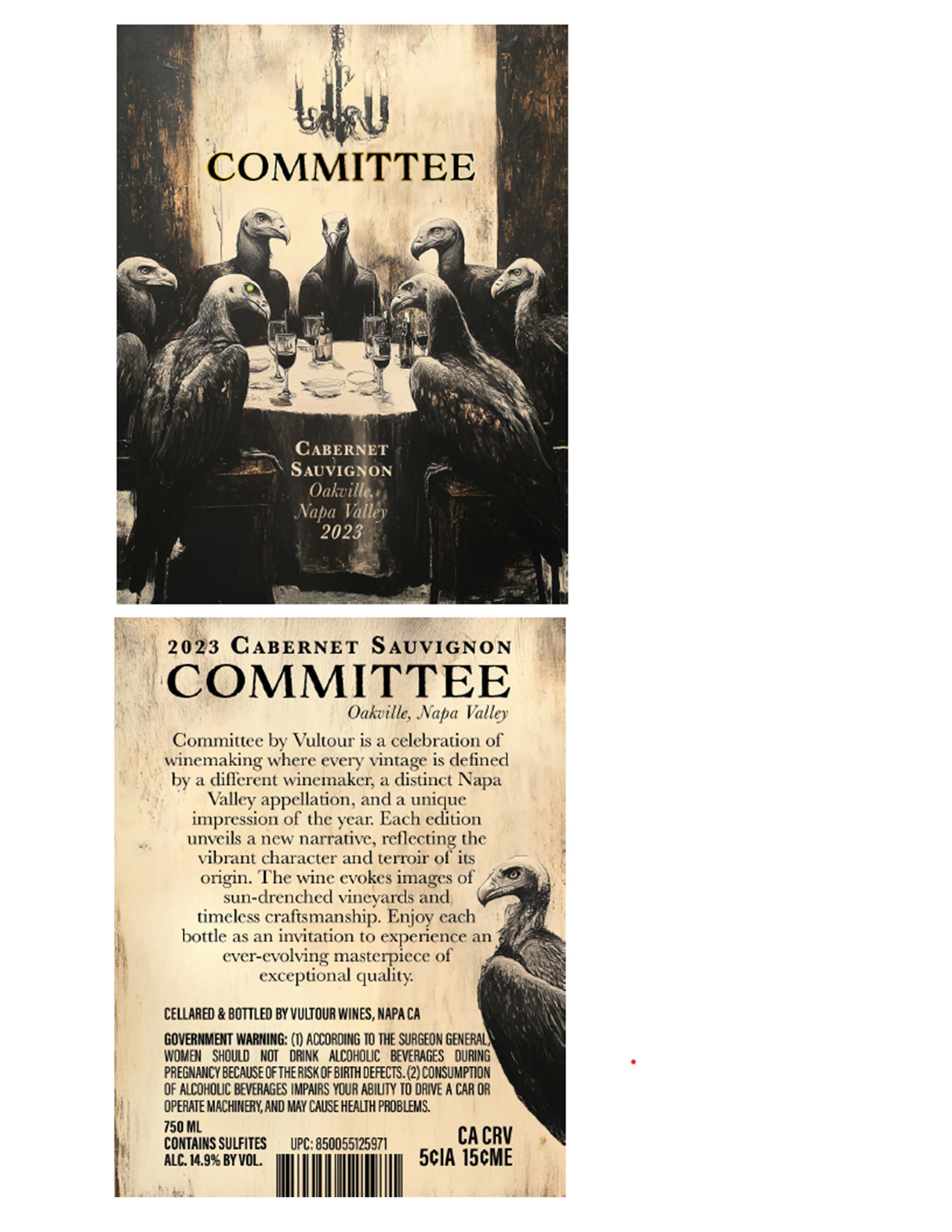 TABC label artwork for Committee Oakville Cabernet Sauvignon