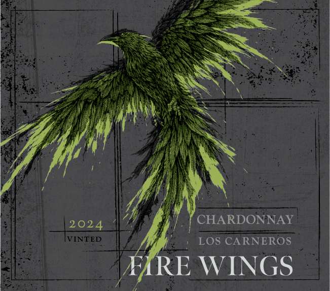 TABC label artwork for Fire Wings Chardonnay Los Carneros