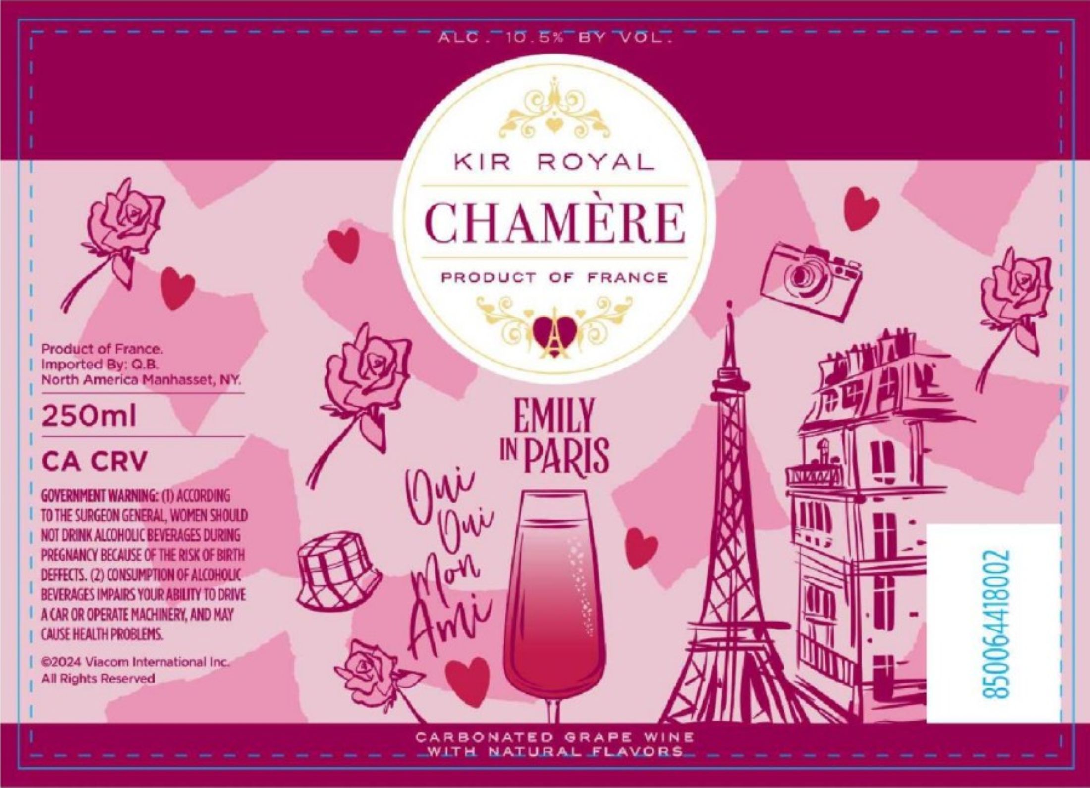 TABC label artwork for Kir Royal Chamere