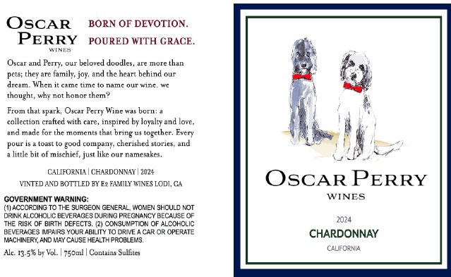 TABC label artwork for OSCAR PERRY CHARDONNAY
