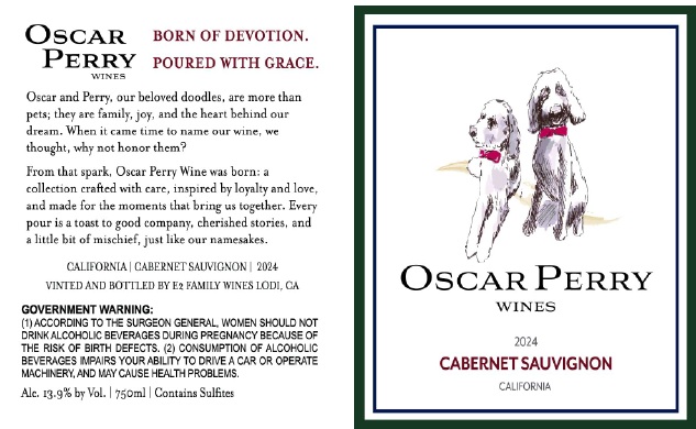 TABC label artwork for OSCAR PERRY CABERNET SAUVIGNON