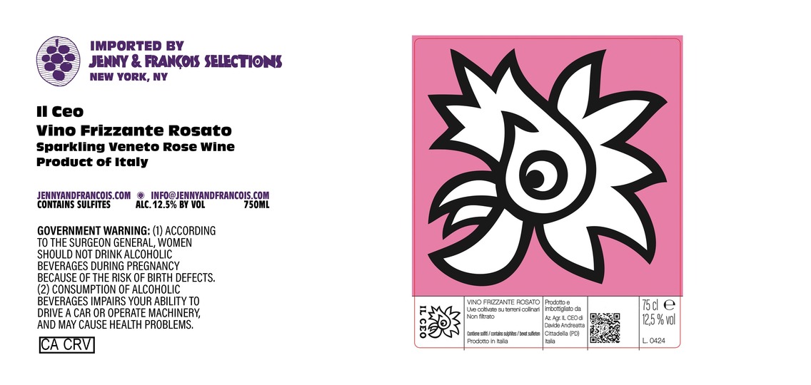 TABC label artwork for Il Ceo, Frizzante Rosato