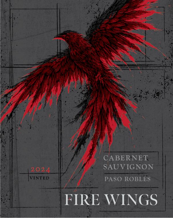 TABC label artwork for Fire Wings Cabernet Sauvignon Paso Robles
