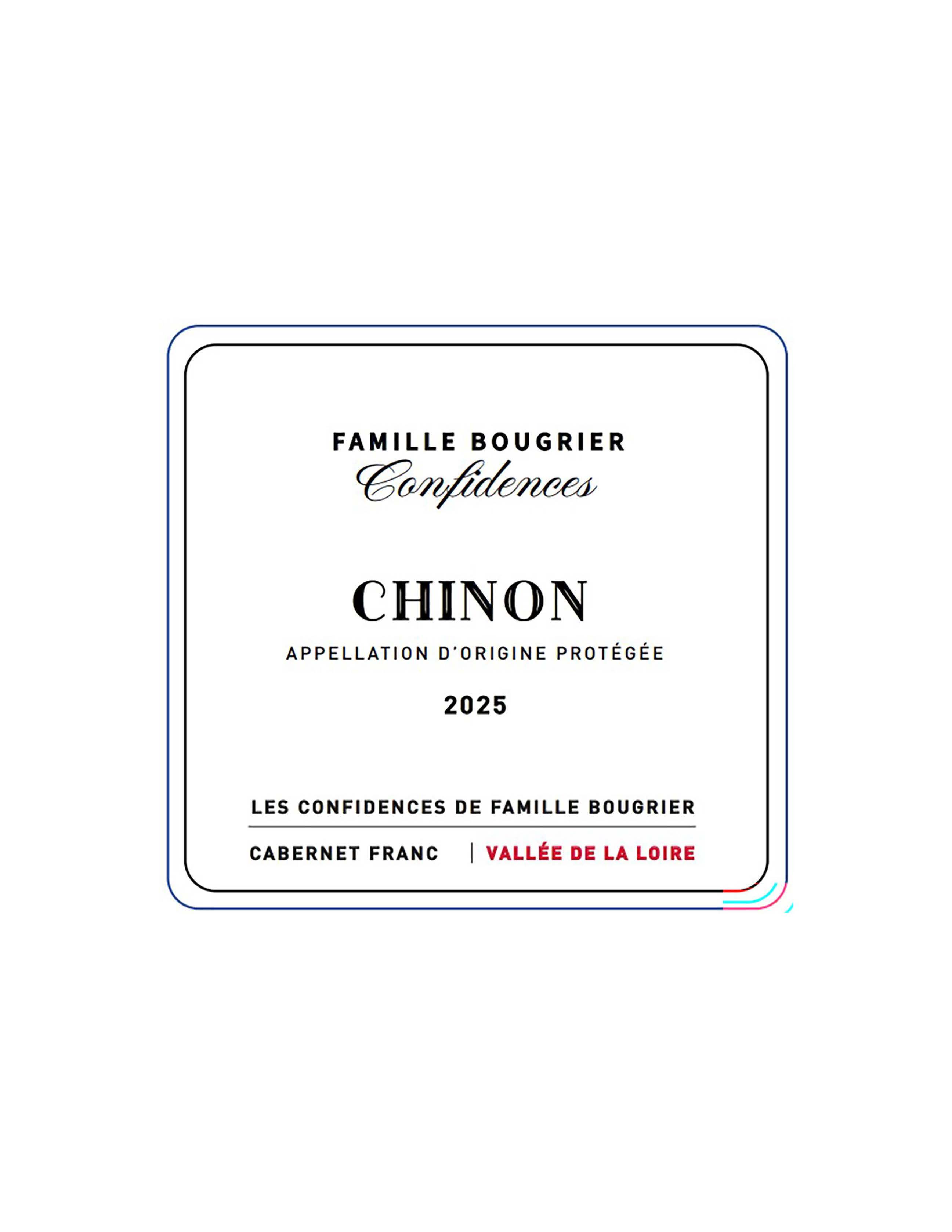 TABC label artwork for Bougrier Confidences Chinon