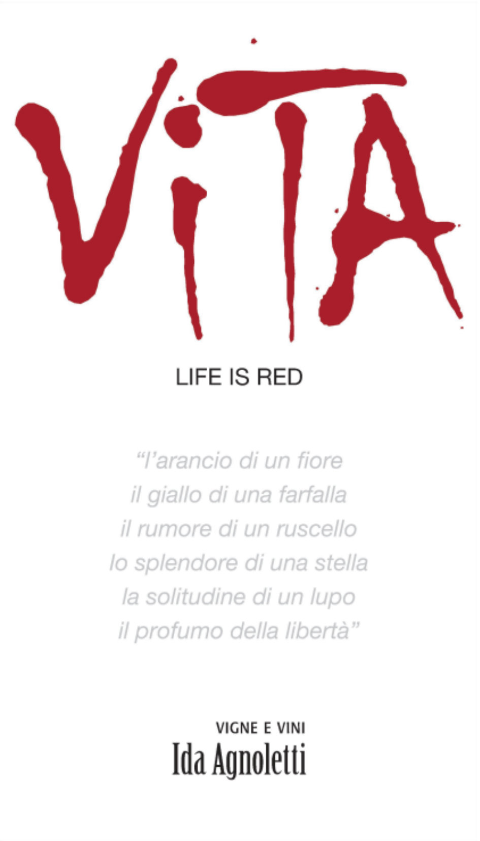 TABC label artwork for Ida Angnoletti Vita Life is Red