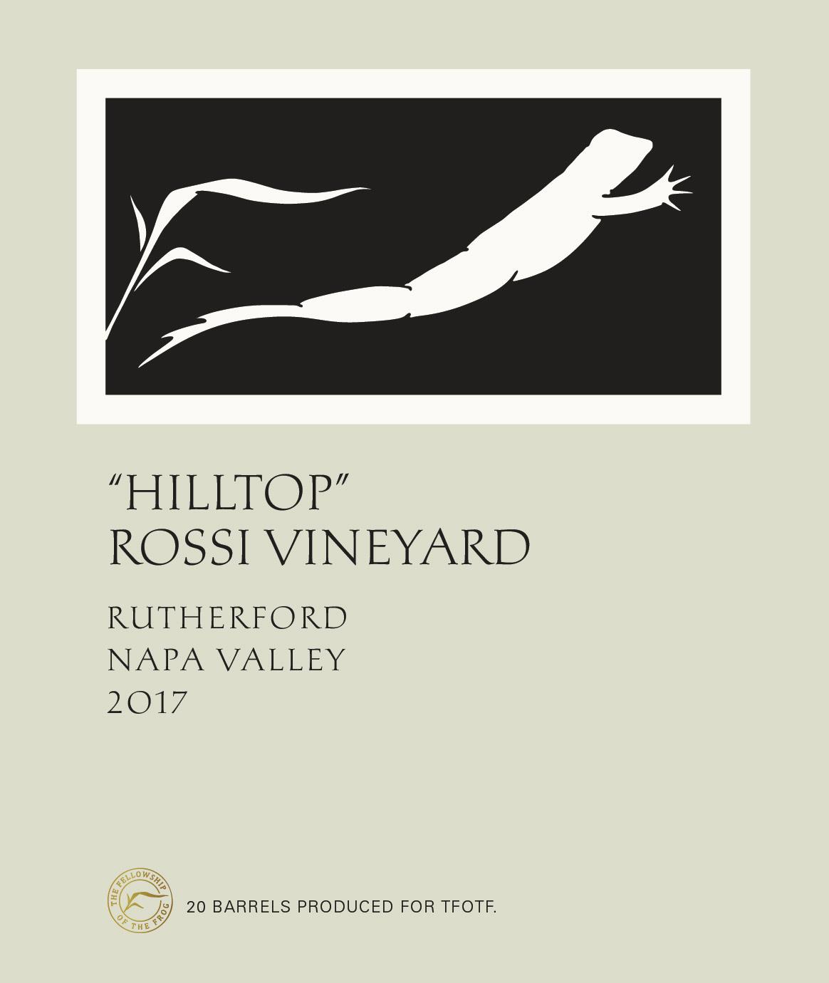 TABC label artwork for Frog's Leap Cabernet Hilltop Rossi Vineyard Napa Valley, Rutherford