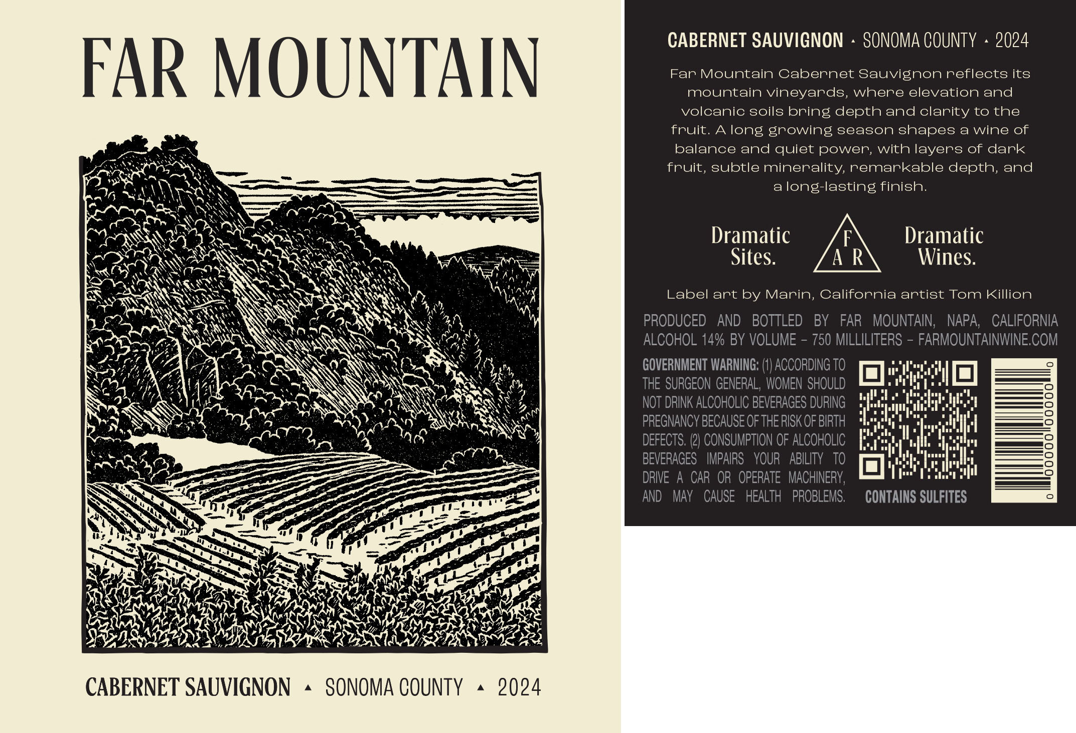 TABC label artwork for Far Mountain Cabernet Sauvignon Sonoma County