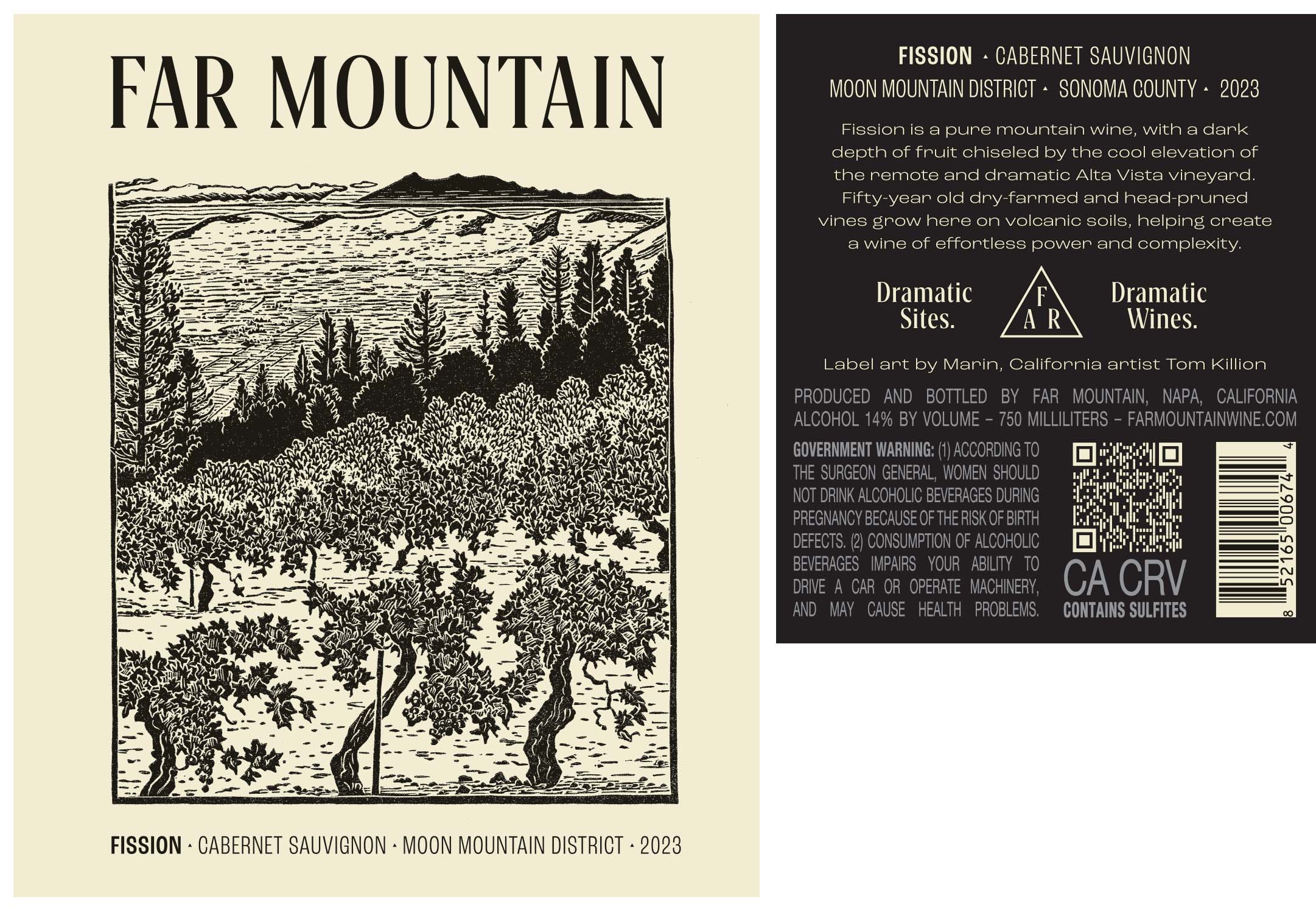TABC label artwork for Far Mountain Fission Cabernet Sauvignon