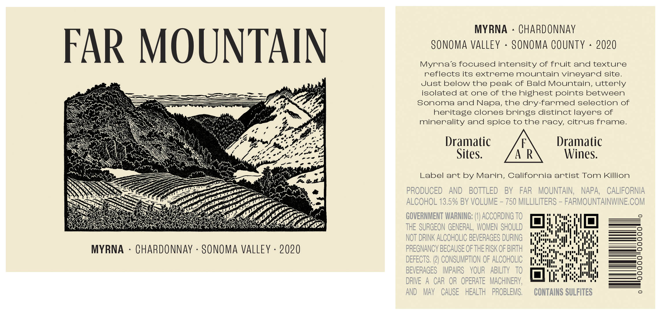 TABC label artwork for Far Mountain Chardonnay