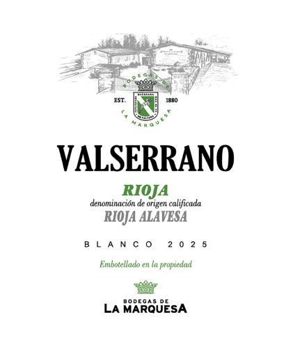 TABC label artwork for Valserrano Blanco Viura Rioja Alavesa