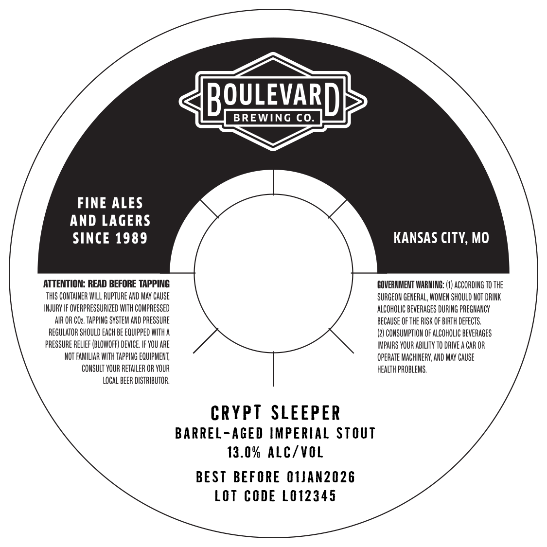 TABC label artwork for Boulevard Crypt Sleeper