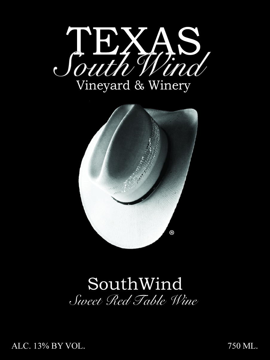 TABC label artwork for TEXAS SOUTHWIND VINEYARD AND WINERY SOUTHWIND SWEET RED