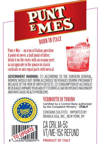 TABC label artwork for Punt E Mes Aperitivo Originale Vermouth