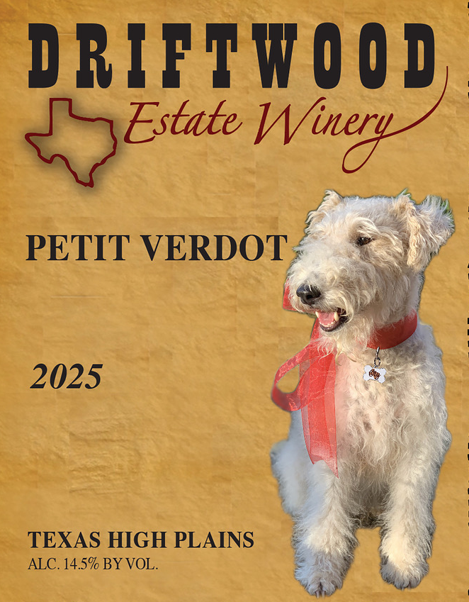 TABC label artwork for Driftwood Estate Winery Petit Verdot
