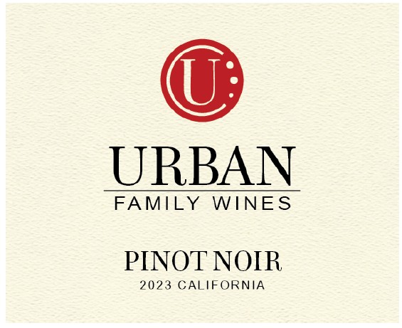 TABC label artwork for Urban Family Wines '23 Pinot Noir
