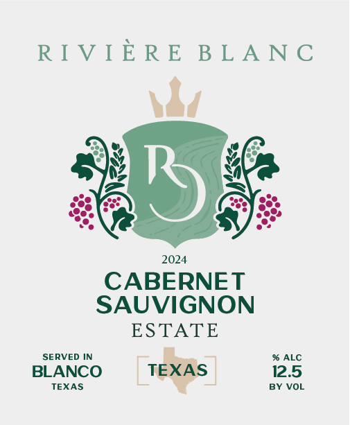 TABC label artwork for Riviere Blanc Cabernet Sauvignon Estate