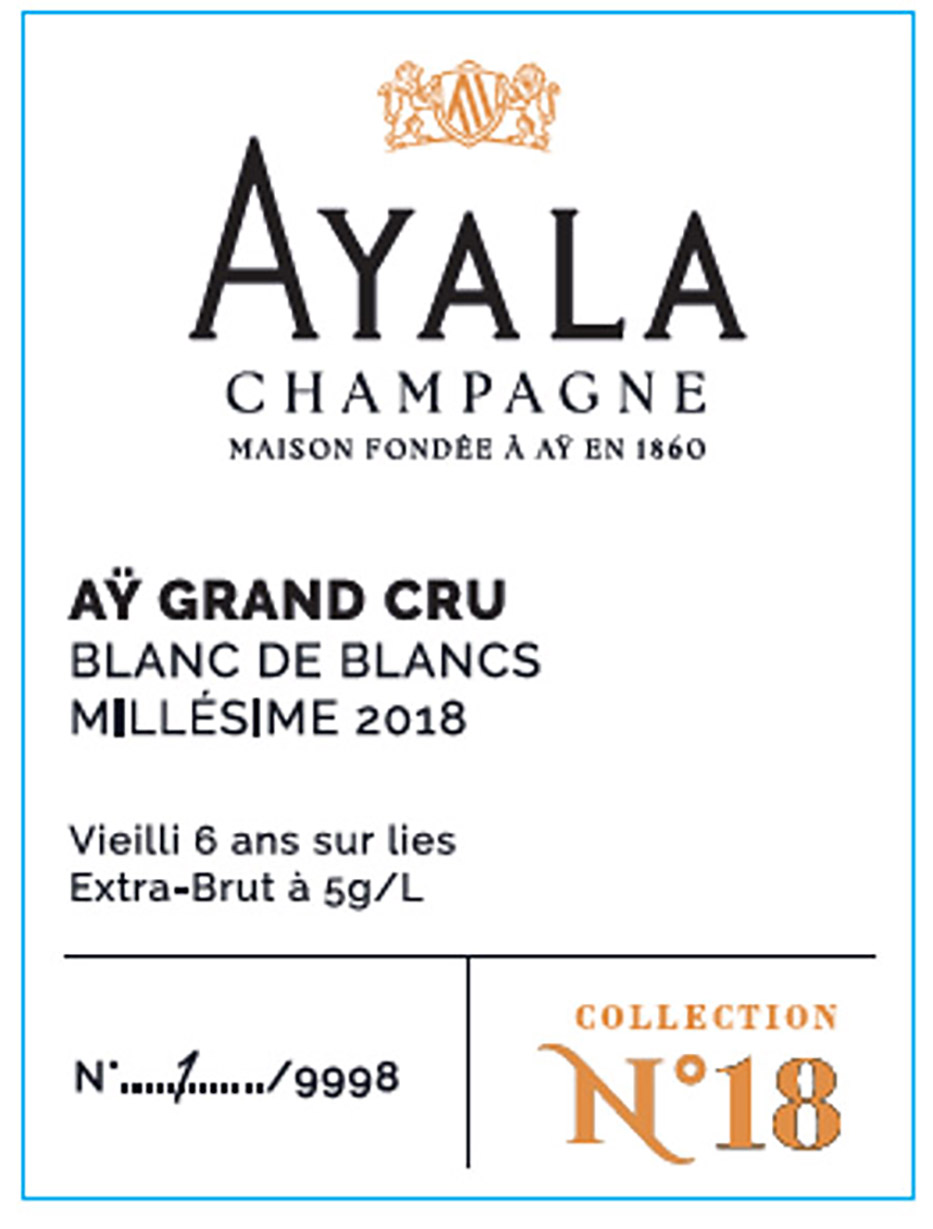TABC label artwork for Ayala Blanc de Blancs Collection No.18 Champagne