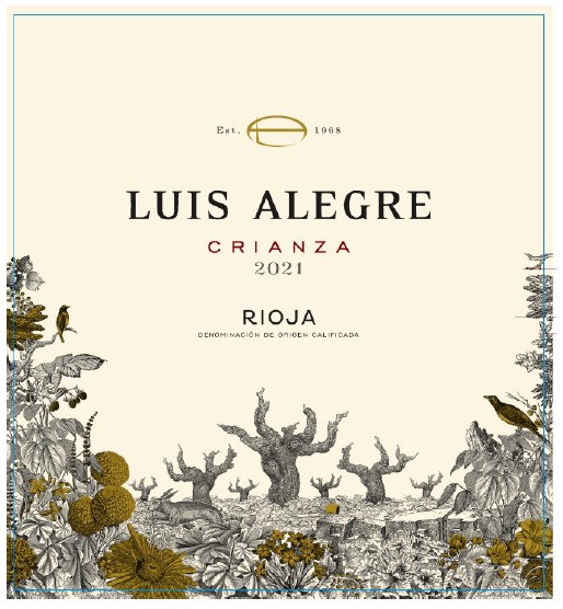 TABC label artwork for Luis Alegre Crianza Red Wine Rioja