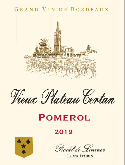 TABC label artwork for VIEUX PLATEAU CERTAN POMEROL MERLOT