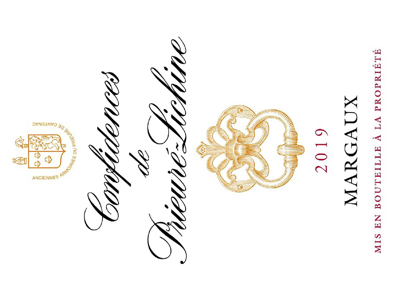 TABC label artwork for Confidences de Prieure Lichine Margaux