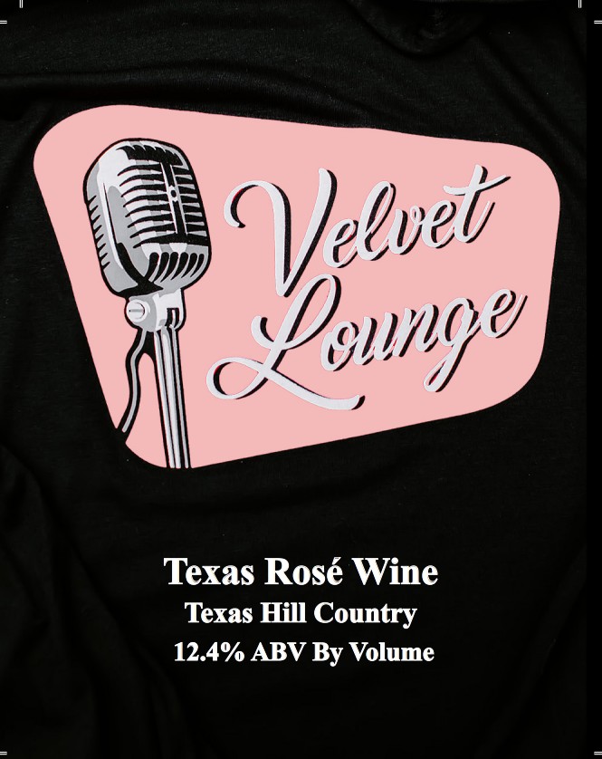 TABC label artwork for VELVET LOUNGE ROSE