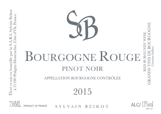 TABC label artwork for SYLVAIN BZIKOT PINOT NOIR