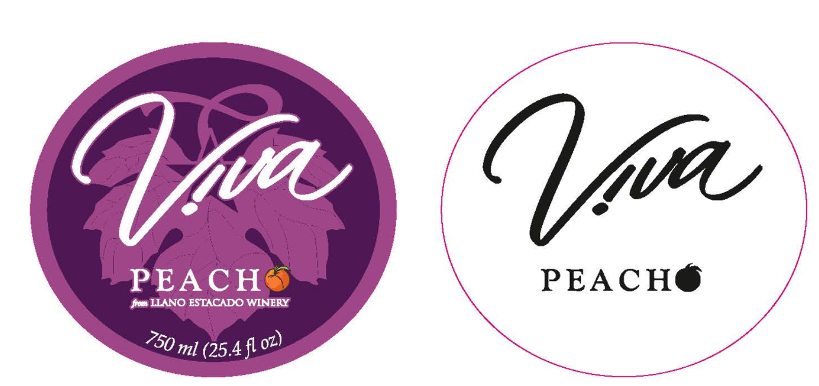 TABC label artwork for VIVA PEACH