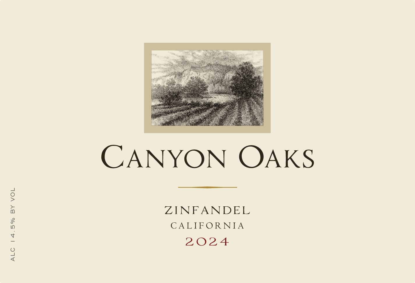 TABC label artwork for Canyon Oaks Zinfandel, California (258)