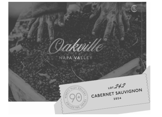 TABC label artwork for 90+ Cellars Lot 242 Cabernet Sauvignon Oakville