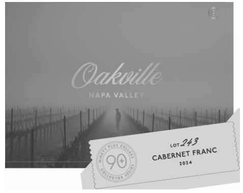 TABC label artwork for 90+ Cellars Lot 243 Cabernet Franc Oakville