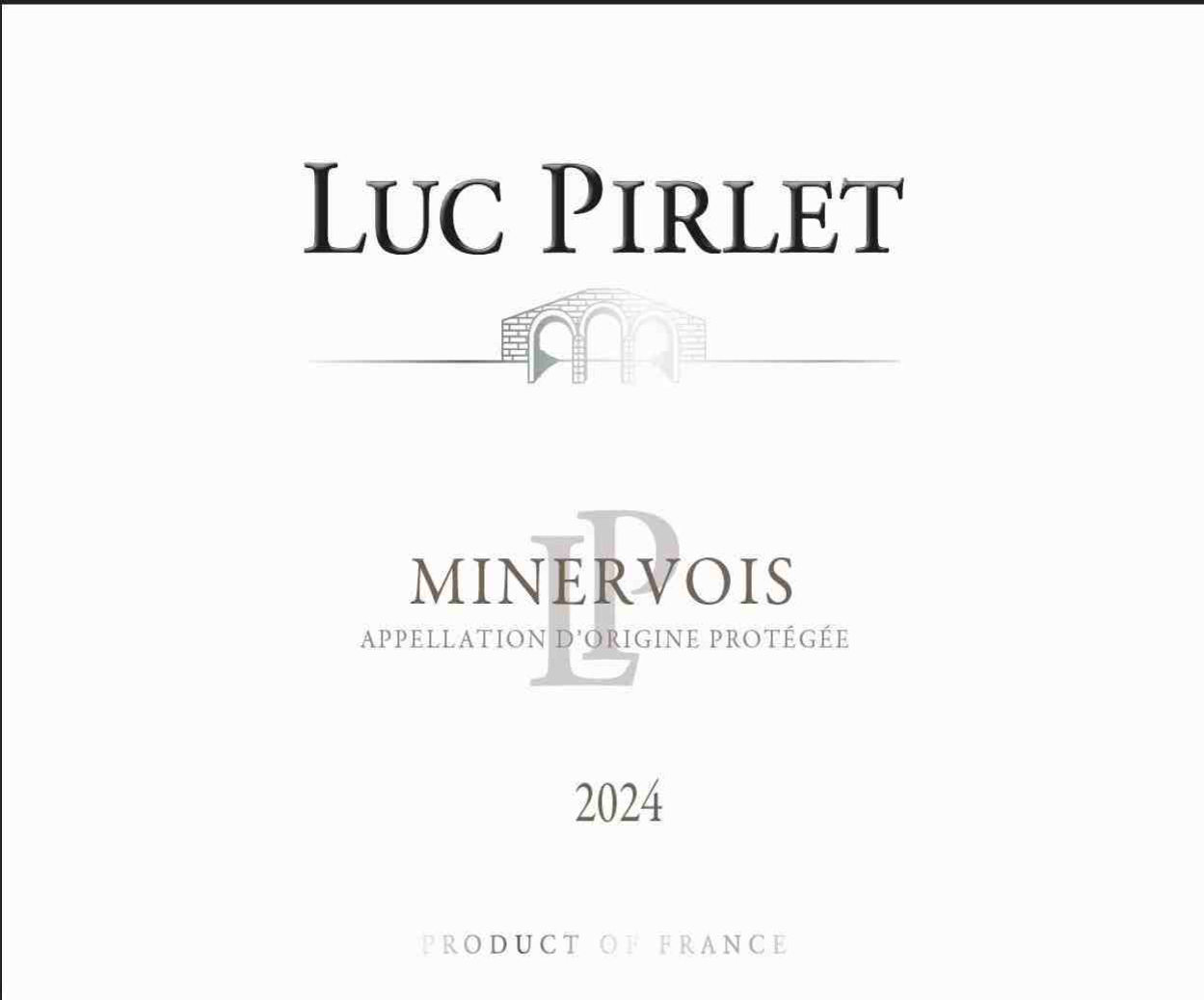 TABC label artwork for Luc Pirlet Minervois