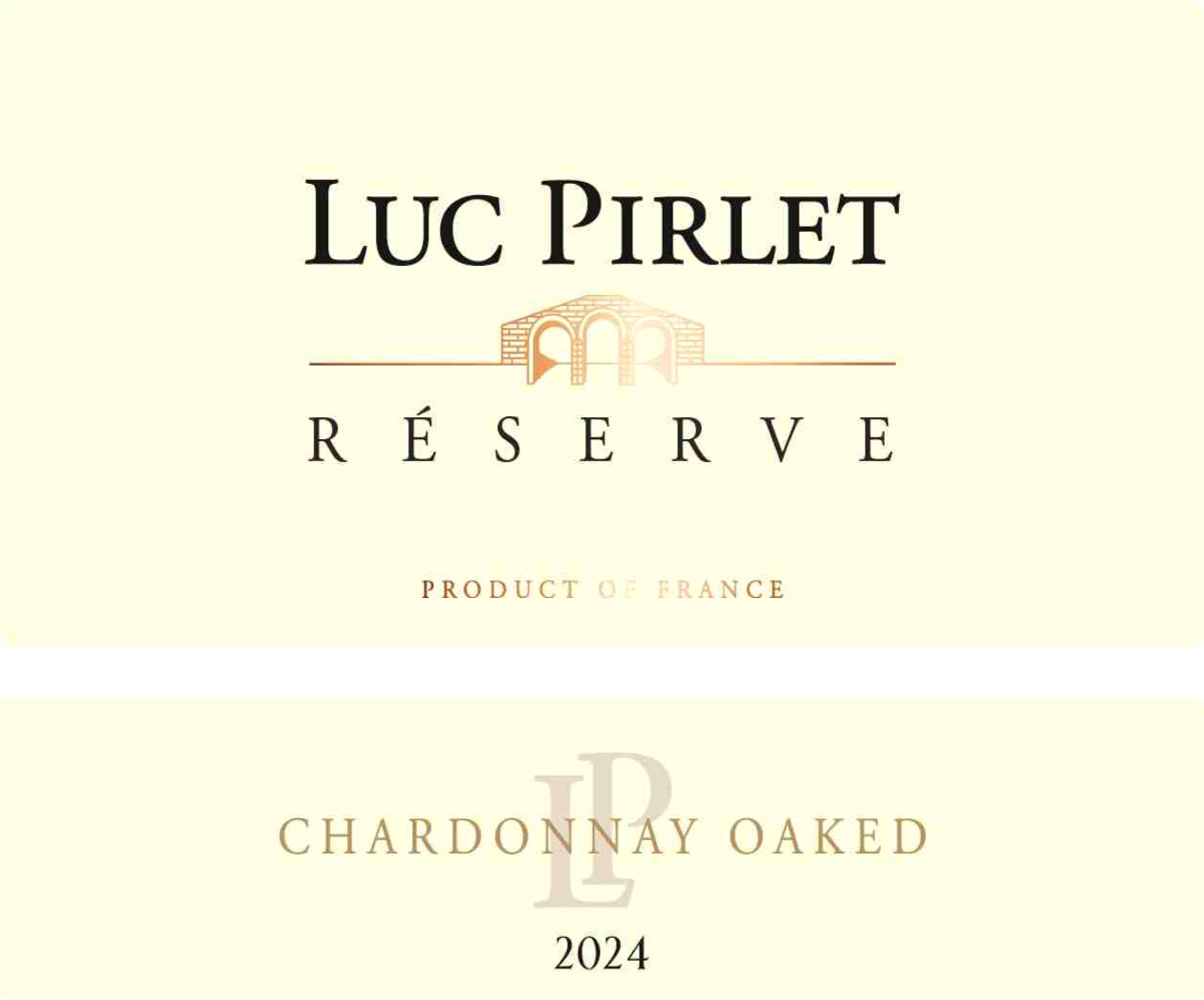 TABC label artwork for Luc Pirlet Reserve Chardonnay Oaked