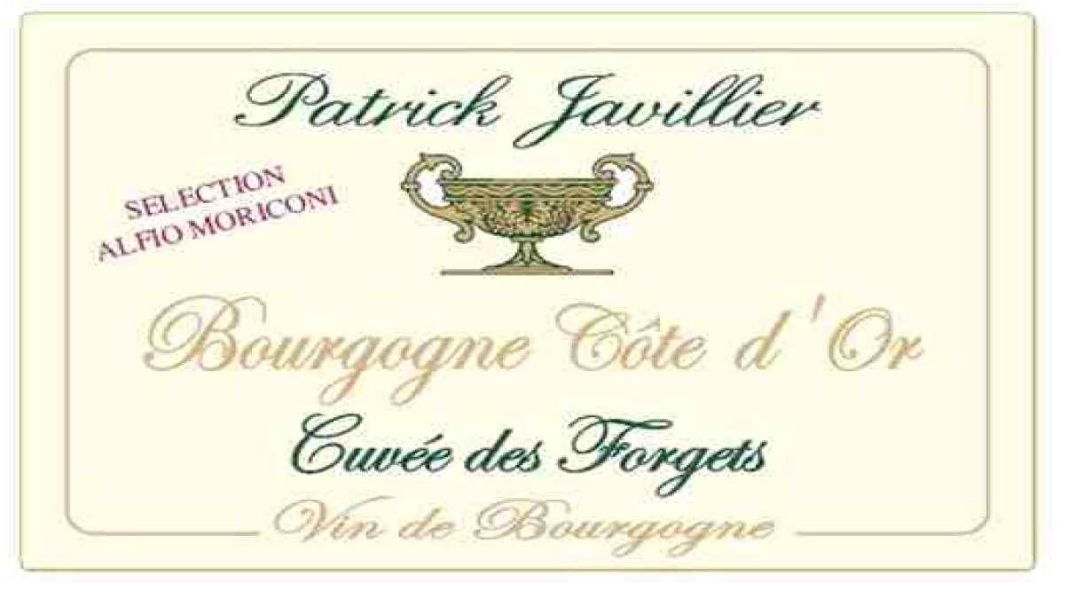 TABC label artwork for Javillier Bourgogne Cote d'Or Cuvee des Forgets