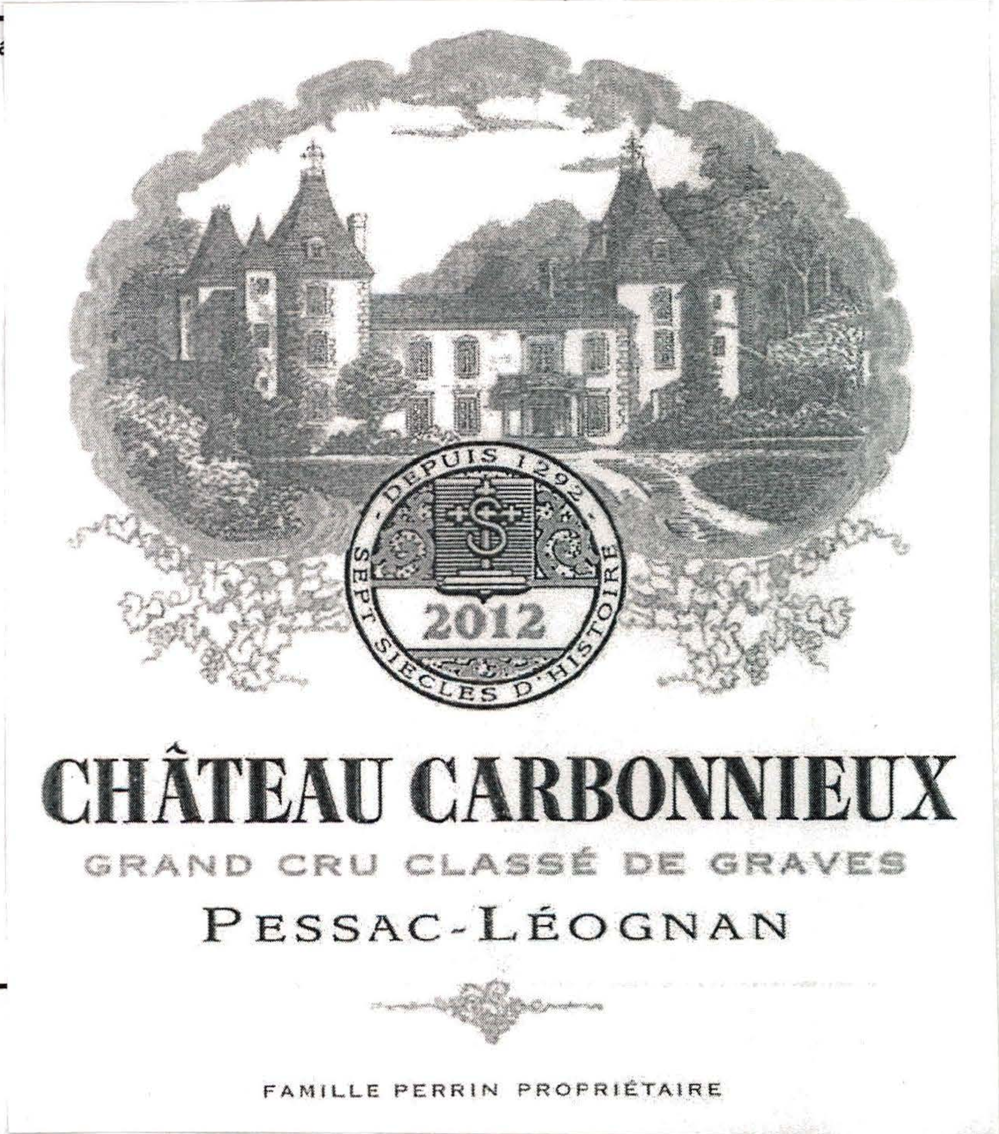 TABC label artwork for CHATEAU CARBONNIEUX PESSAC LEOGNAN
