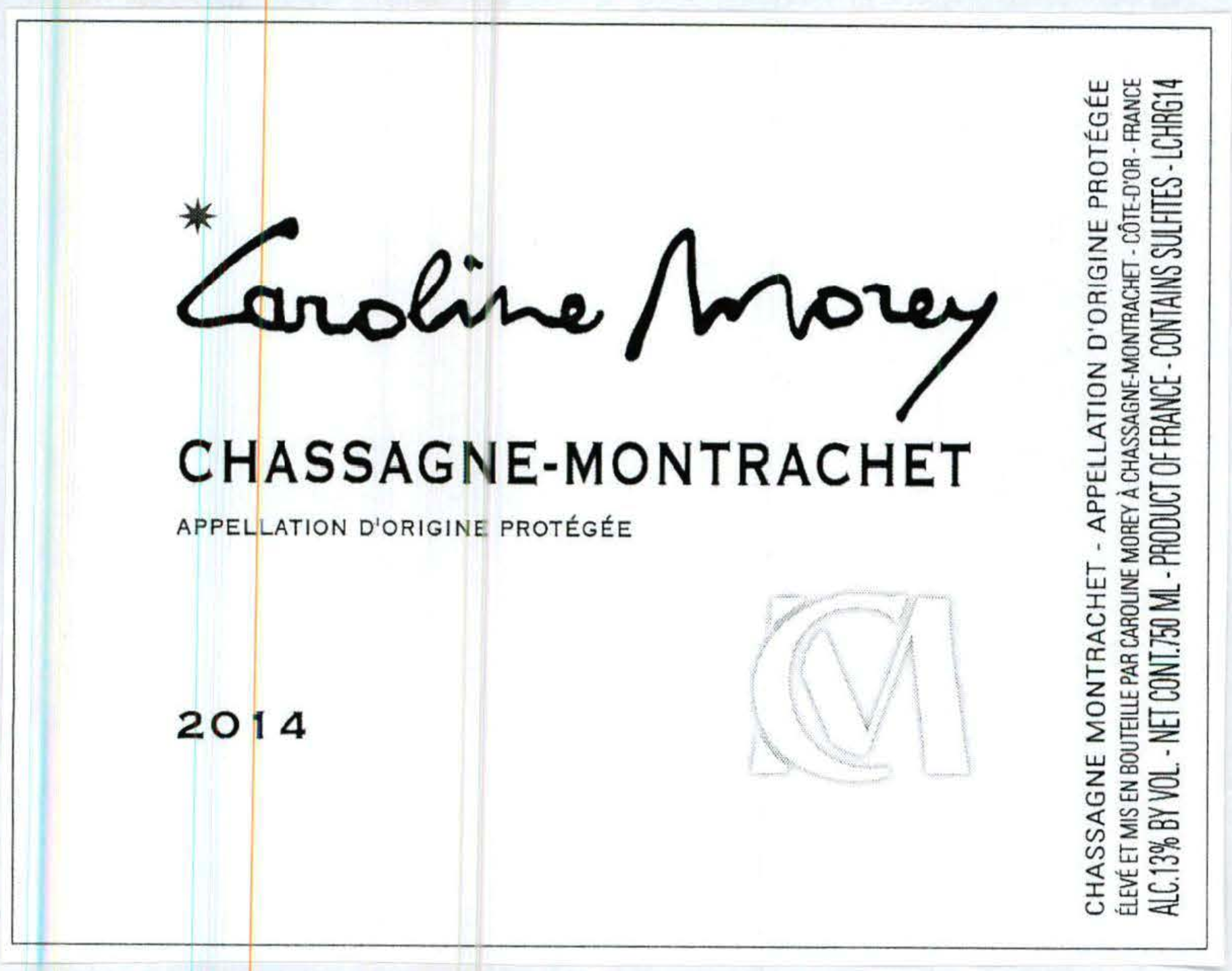 TABC label artwork for CAROLINE MOREY CHASSAGNE MONTRACHET