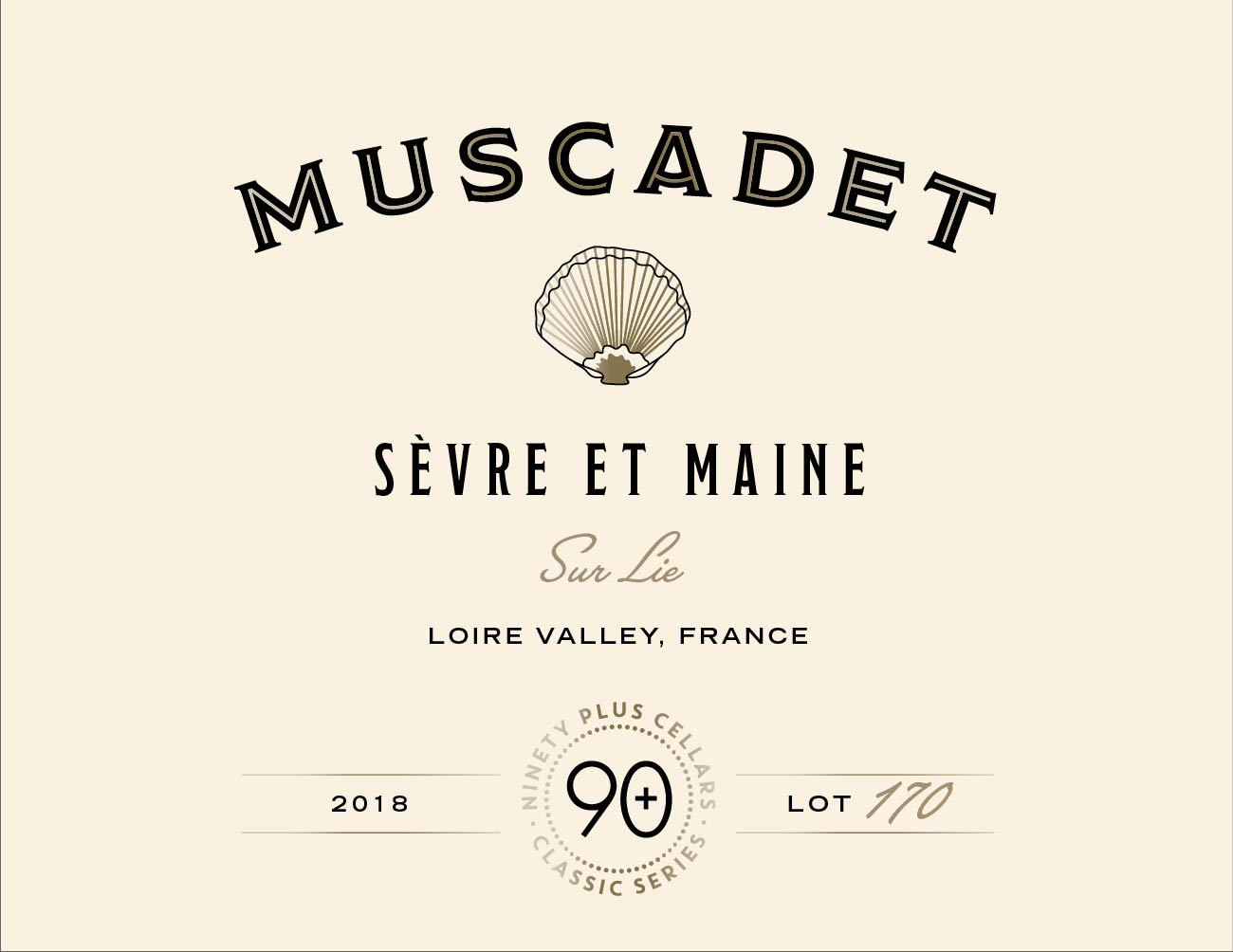 TABC label artwork for 90+ Cellars Lot 170 Muscadet Sèvre et Maine Sur Lie