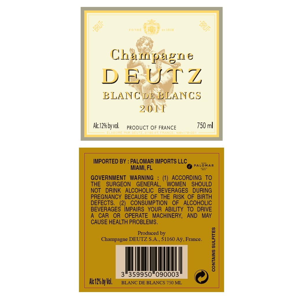 TABC label artwork for Champagne Deutz Blanc De Blanc