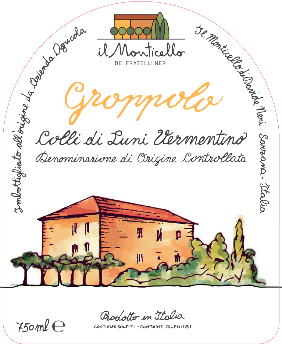 TABC label artwork for Il Monticello Groppolo Vermentino